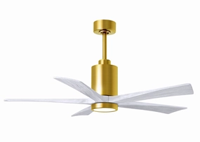 Patricia 52"Ceiling Fan Brushed Brass versatile medium fans for any space