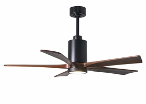 Patricia 52"Ceiling Fan Matte Black medium size fans for home ventilation