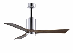 Patricia 52"Ceiling Fan Polished Chrome home cooling fans in medium size