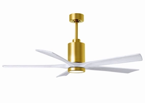Patricia 60"Ceiling Fan Brushed Brass energy-efficient medium fans with remote