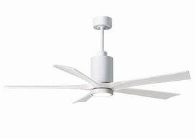 Patricia 60"Ceiling Fan Gloss White modern medium fans for everyday cooling