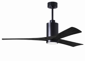 Patricia 60"Ceiling Fan Matte Black quiet medium fans for living room use