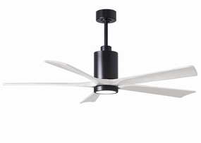 Patricia 60"Ceiling Fan Matte Black energy-efficient medium fans with remote