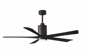 Patricia 60"Ceiling Fan Textured Bronze medium size fans for home ventilation