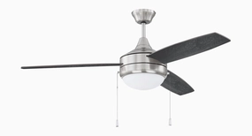 Phaze 3 52"Ceiling Fan Brushed Polished Nickel modern medium fans for everyday cooling