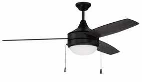 Phaze 3 52"Ceiling Fan Flat Black modern medium fans for everyday cooling