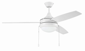 Phaze 3 52"Ceiling Fan White modern medium fans for everyday cooling