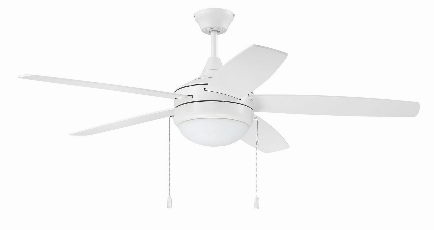 Phaze 5 52"Ceiling Fan White quiet medium fans for living room use