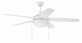 Phaze 5 52"Ceiling Fan White quiet medium fans for living room use