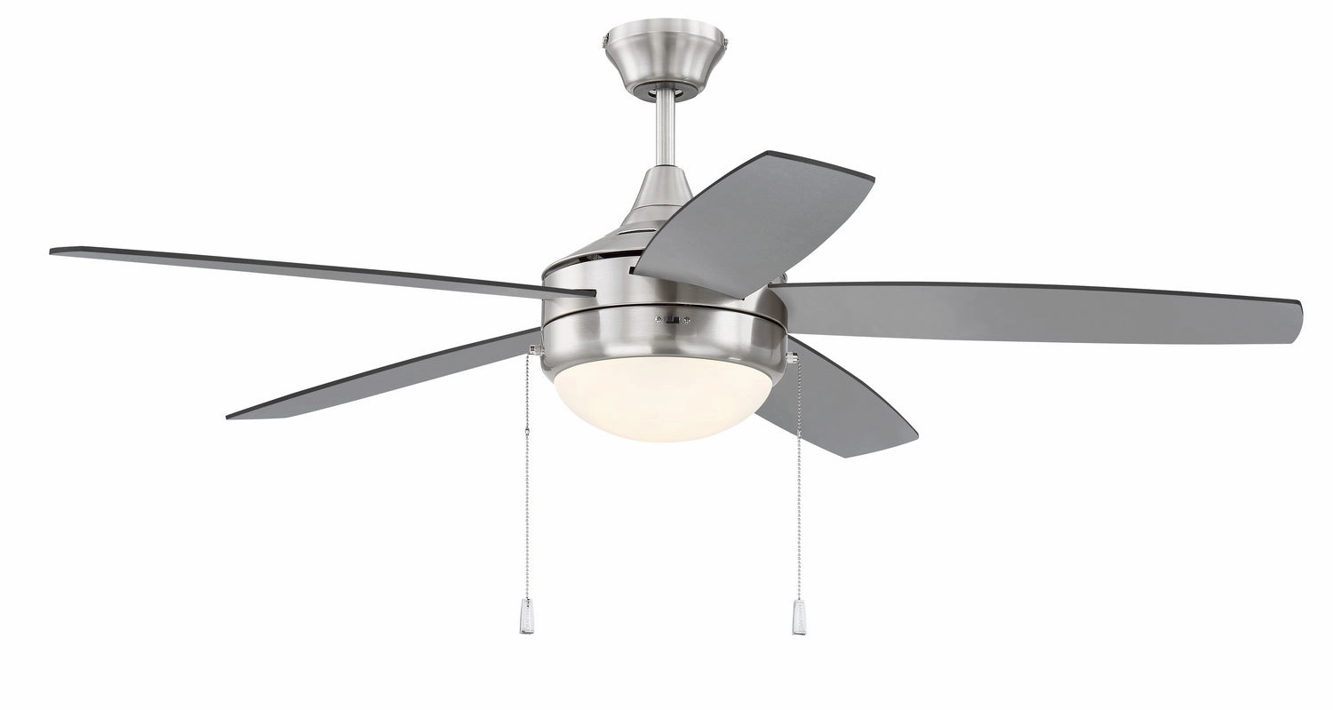 Phaze Energy Star 5 52"Ceiling Fan Brushed Polished Nickel