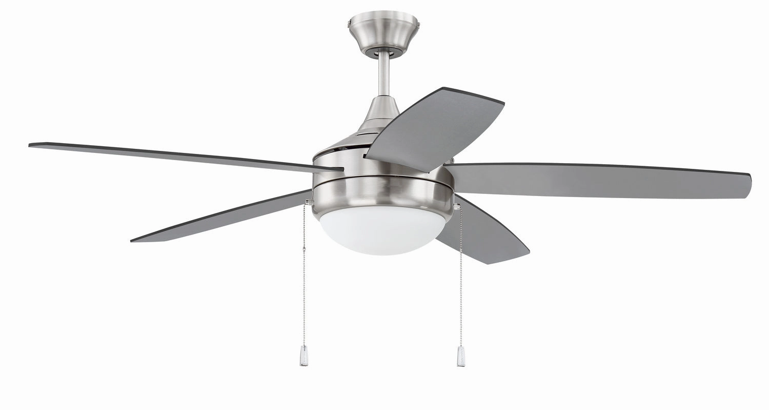 Phaze Energy Star 5 52"Ceiling Fan Brushed Polished Nickel medium electric fans for multi-room use