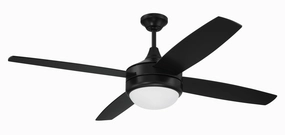 Phaze II 4- Blade 52"Ceiling Fan Flat Black mini handheld fan for personal travel use