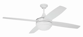 Phaze II 4- Blade 52"Ceiling Fan White energy-efficient medium fans with remote