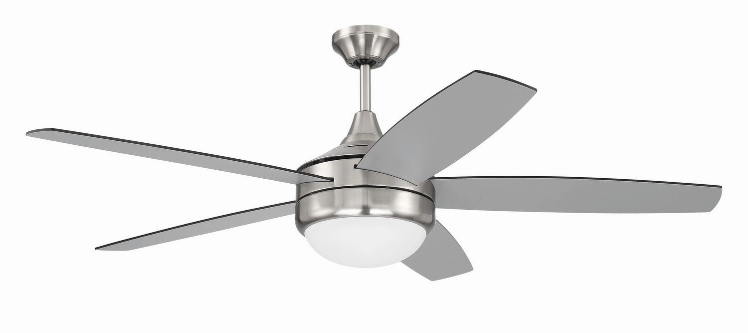 Phaze II 5- Blade 52"Ceiling Fan Brushed Polished Nickel stylish medium fans for contemporary homes