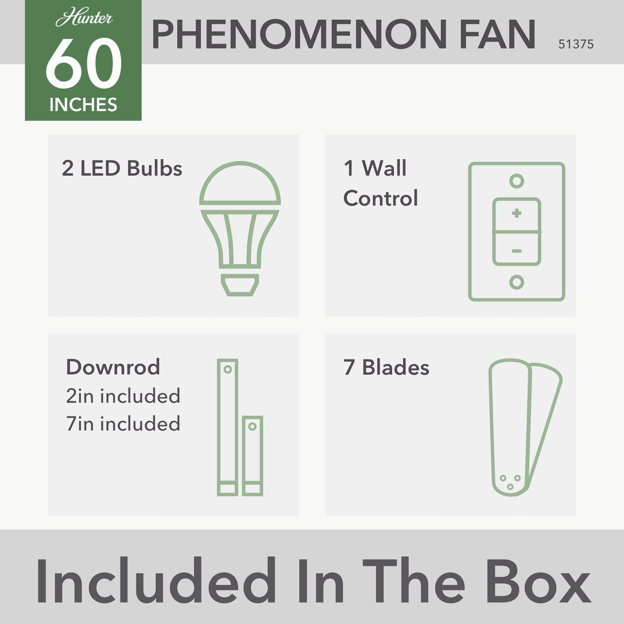Phenomenon 60"Ceiling Fan Matte White
