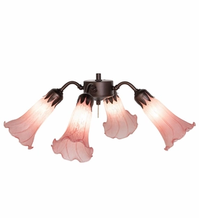 Pink Four Light Fan Light best small fans for home and travel