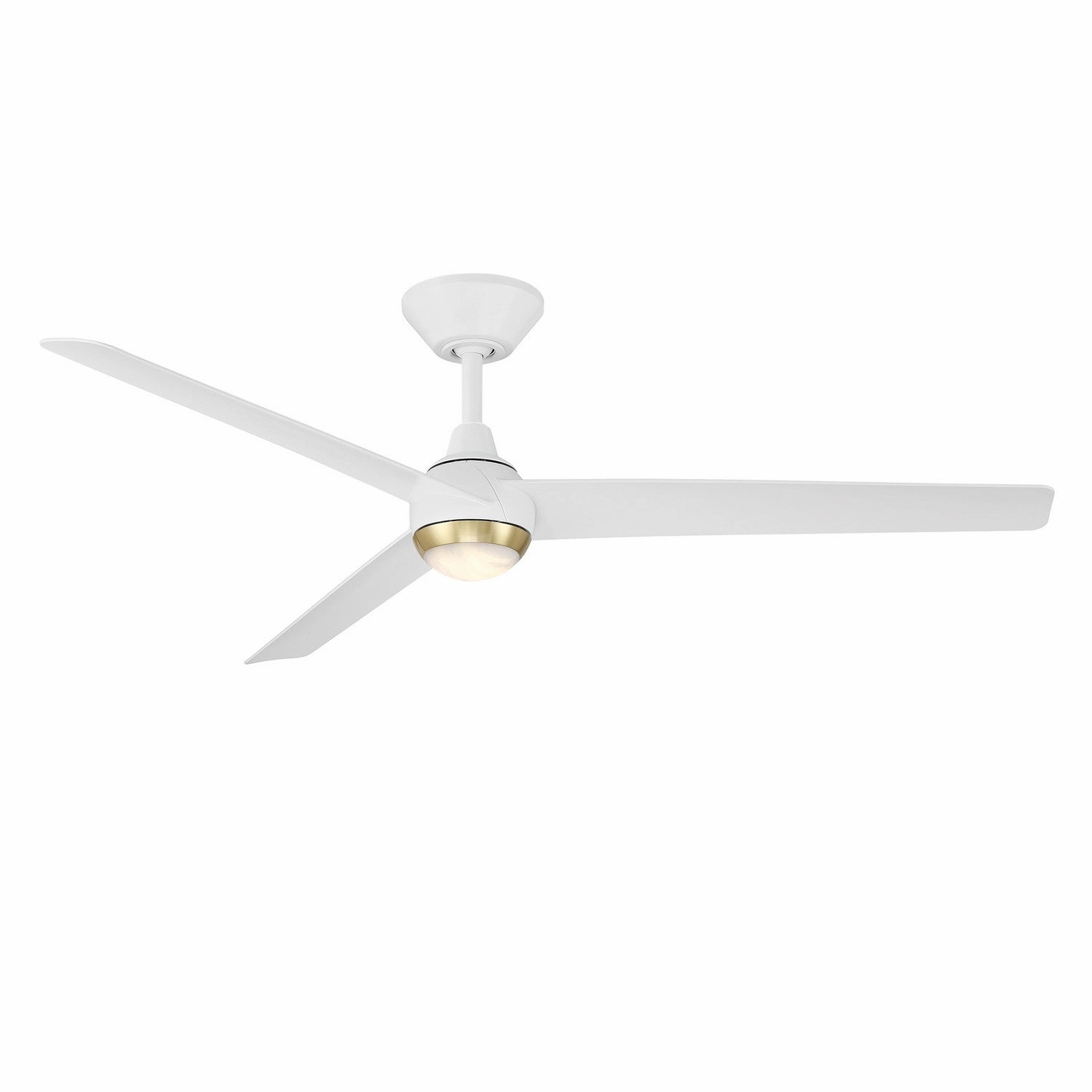 Pisces 52"Ceiling Fan Soft Brass/Matte White medium electric fans for multi-room use