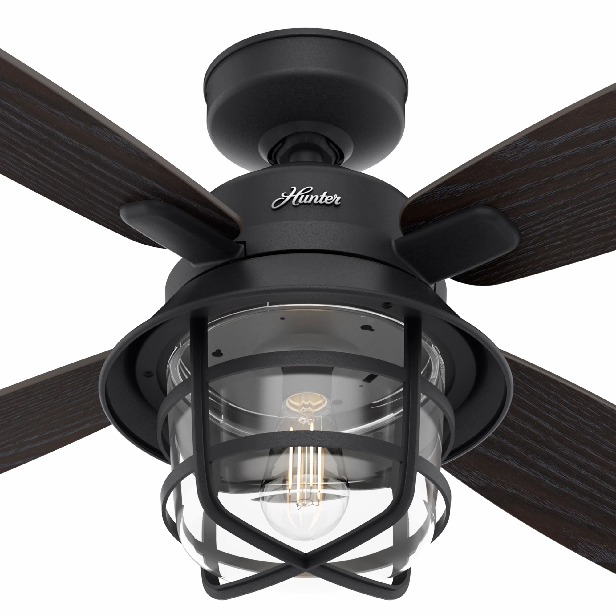 Port Royale 52"Ceiling Fan Natural Black Iron