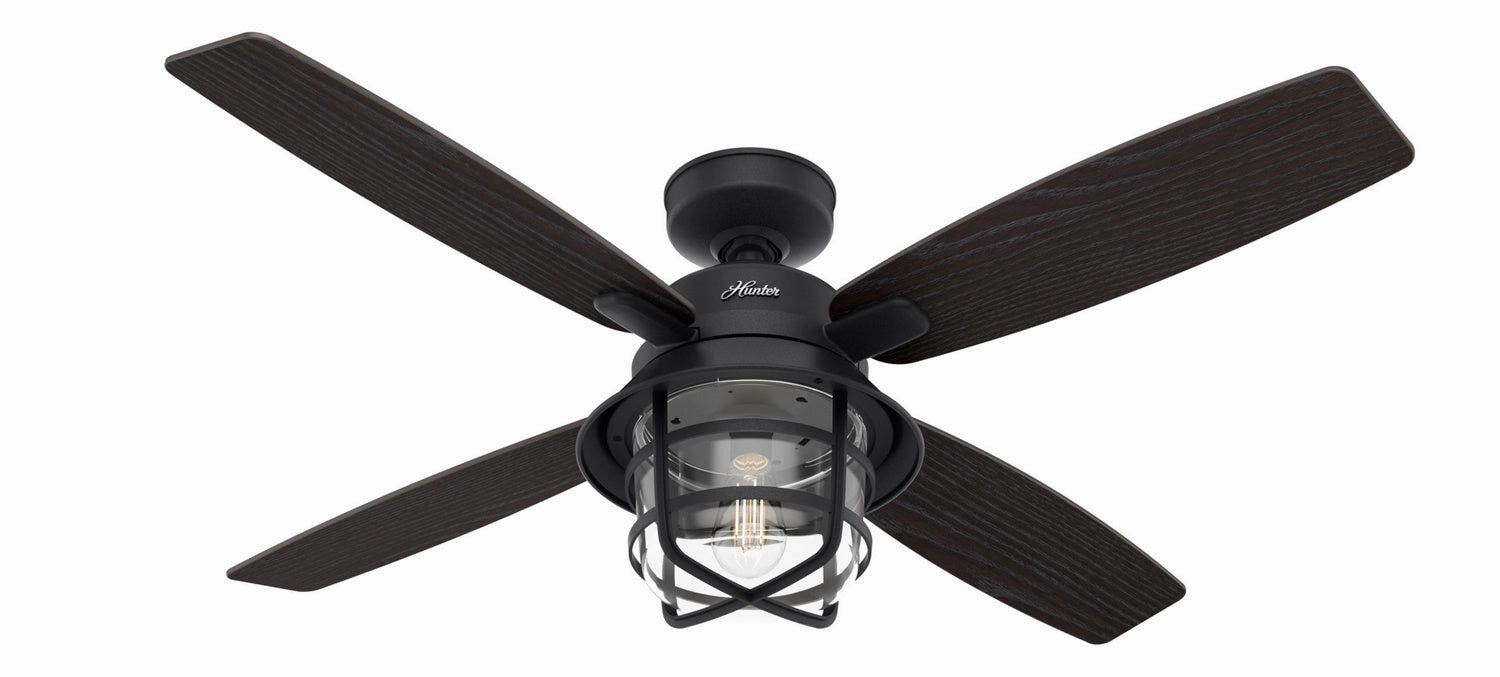 Port Royale 52"Ceiling Fan Natural Black Iron modern medium fans for everyday cooling