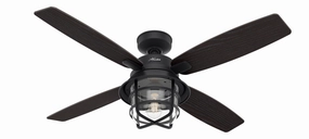 Port Royale 52"Ceiling Fan Natural Black Iron modern medium fans for everyday cooling