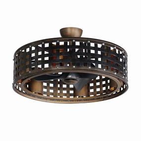 Portcullis LED Fandelight Bronze Gilt decorative fandeliers with lights