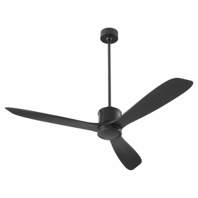 Portland 58" Patio Fan Matte Black medium electric fans for multi-room use