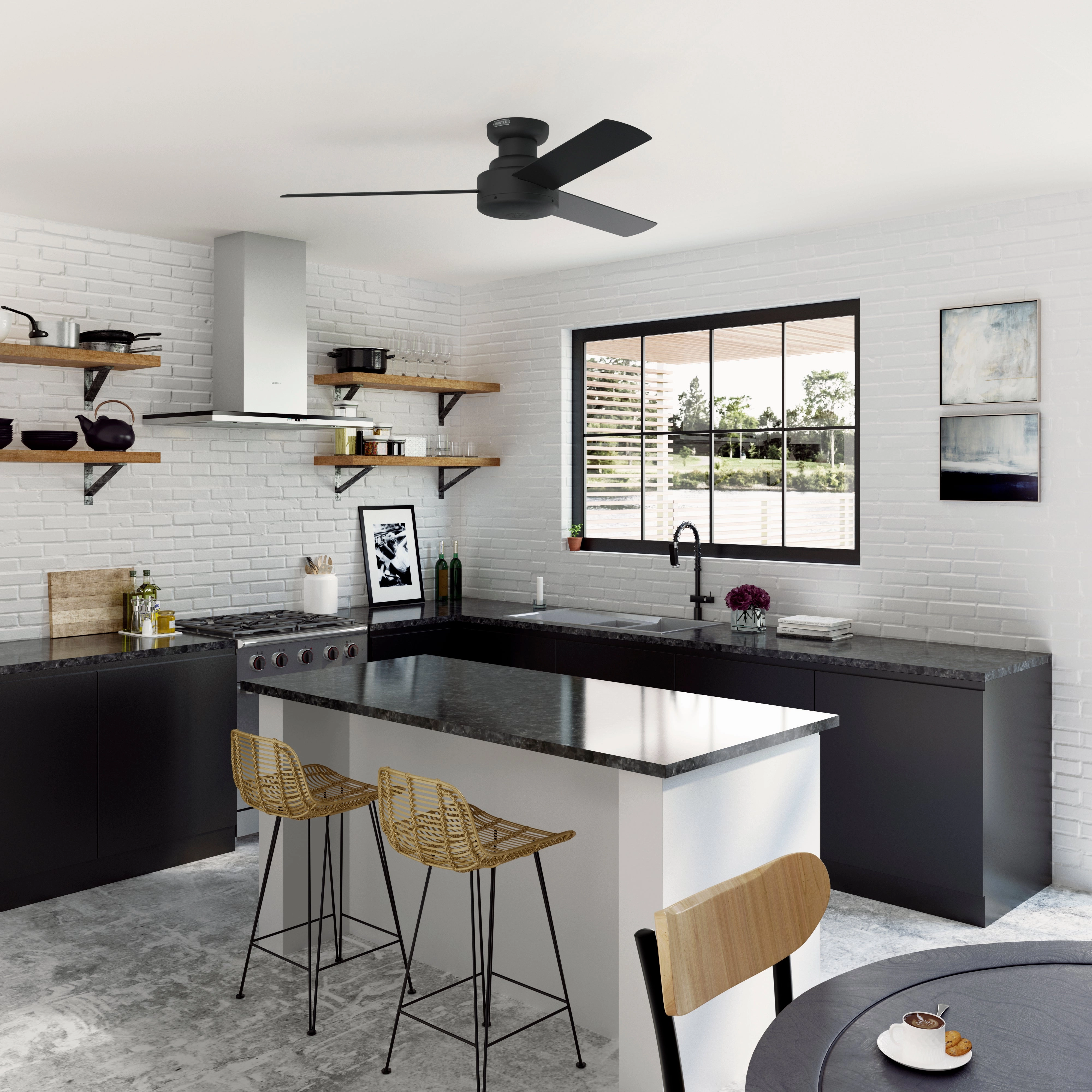 Presto 52"Ceiling Fan Matte Black
