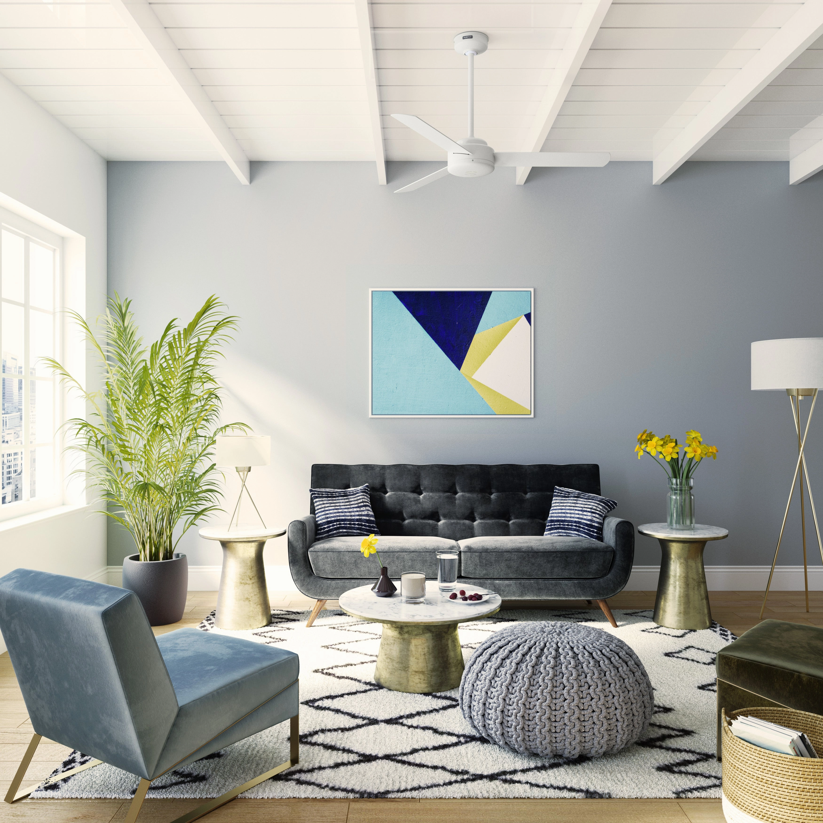 Presto 52"Ceiling Fan Matte White