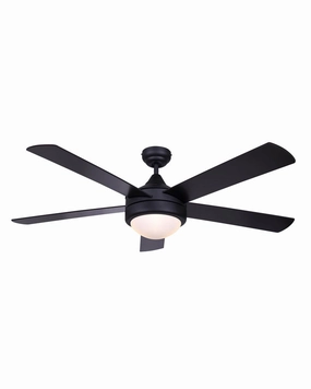 Preston 52"Ceiling Fan Matte Black medium size fans for home ventilation
