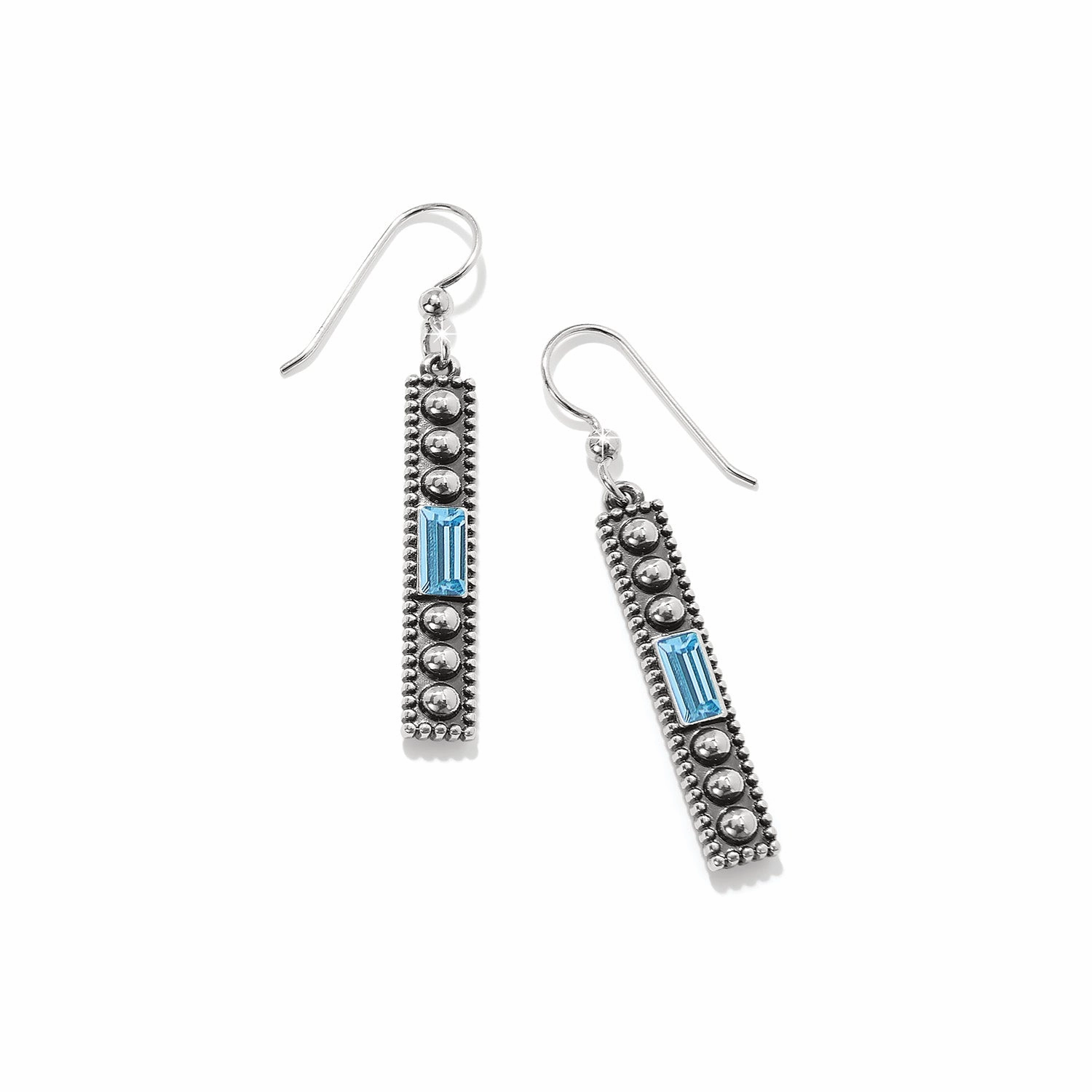 Pretty Tough Gem French Wire Earrings Aqua