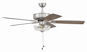 Pro Plus 101 52"Ceiling Fan Brushed Polished Nickel home cooling fans in medium size