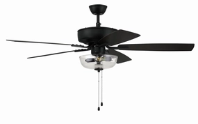 Pro Plus 101 52"Ceiling Fan Flat Black modern medium fans for everyday cooling