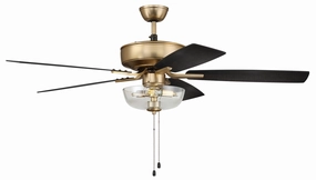 Pro Plus 101 52"Ceiling Fan Satin Brass energy-efficient medium fans with remote