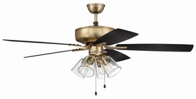 Pro Plus 104 52"Ceiling Fan Satin Brass energy-efficient medium fans with remote