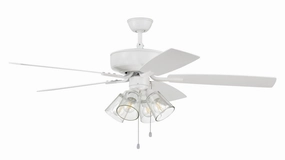 Pro Plus 104 52"Ceiling Fan White versatile medium fans for any space