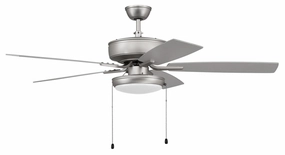 Pro Plus 119 52"Ceiling Fan Brushed Nickel medium size fans for home ventilation
