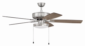 Pro Plus 119 52"Ceiling Fan Brushed Polished Nickel oscillating medium fans with strong airflow