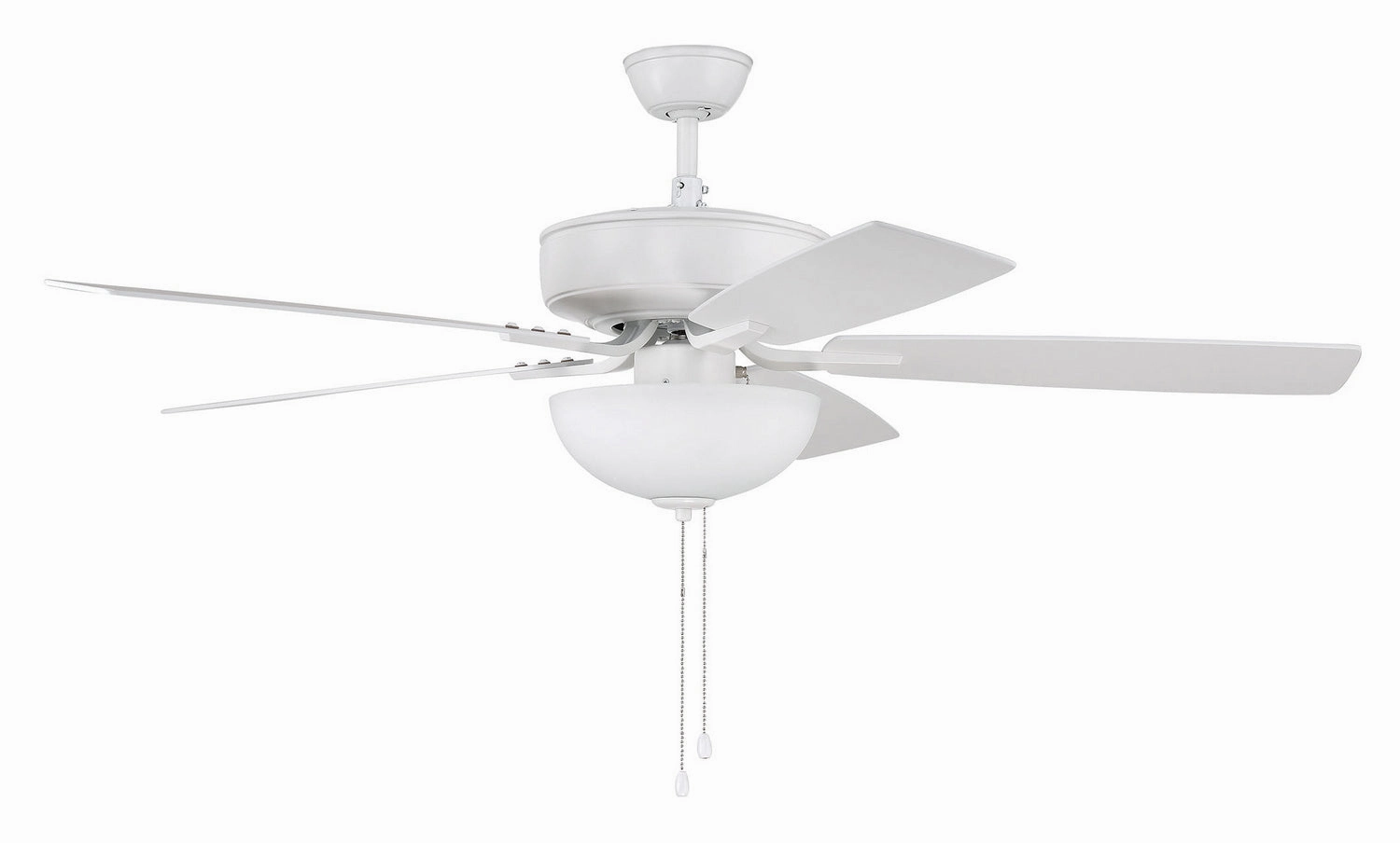 Pro Plus 211 52"Ceiling Fan White compact medium fans for desks and counters