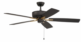 Pro Plus 52 Fan 52"Ceiling Fan Flat Black/Satin Brass affordable medium fans for summer