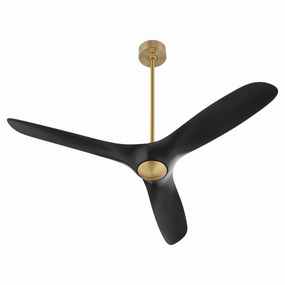 Province 56" Ceiling Fan Aged Brass / Black energy-efficient medium fans with remote