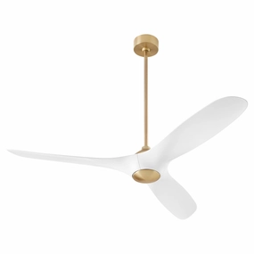 Province 56" Ceiling Fan Aged Brass / White compact medium fans for desks and counters