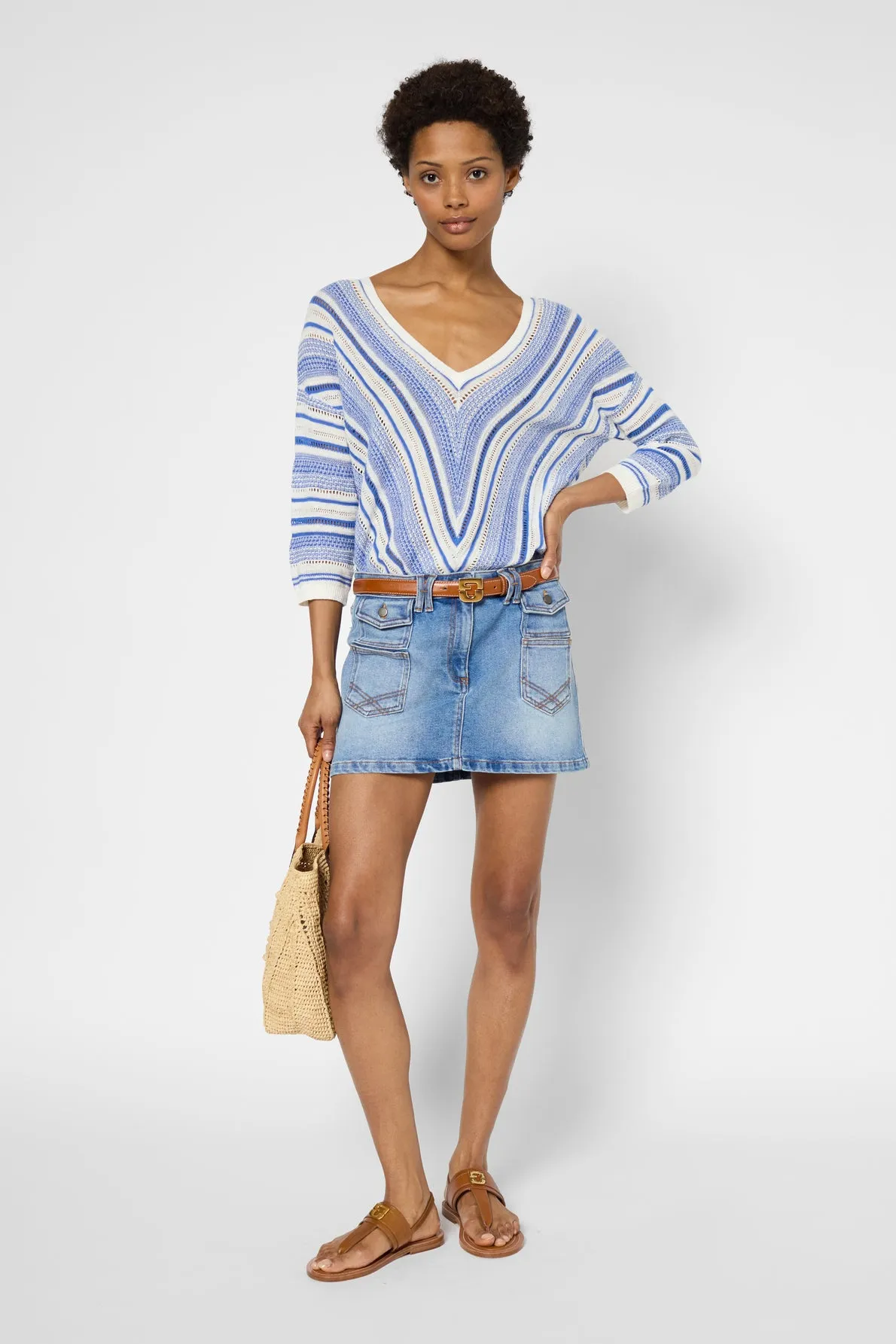 Pullover/vest Jocelyn Dbu72b219 Blue Clothing_Gerard-Darel