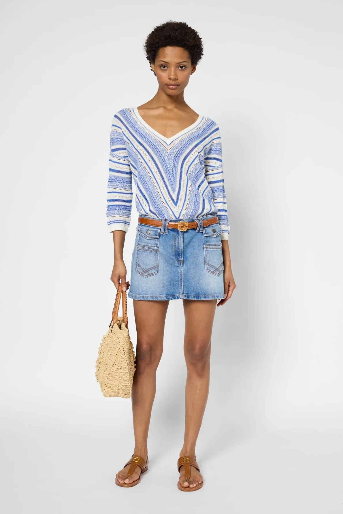 Pullover/vest Jocelyn Dbu72b219 Blue Clothing_Gerard-Darel