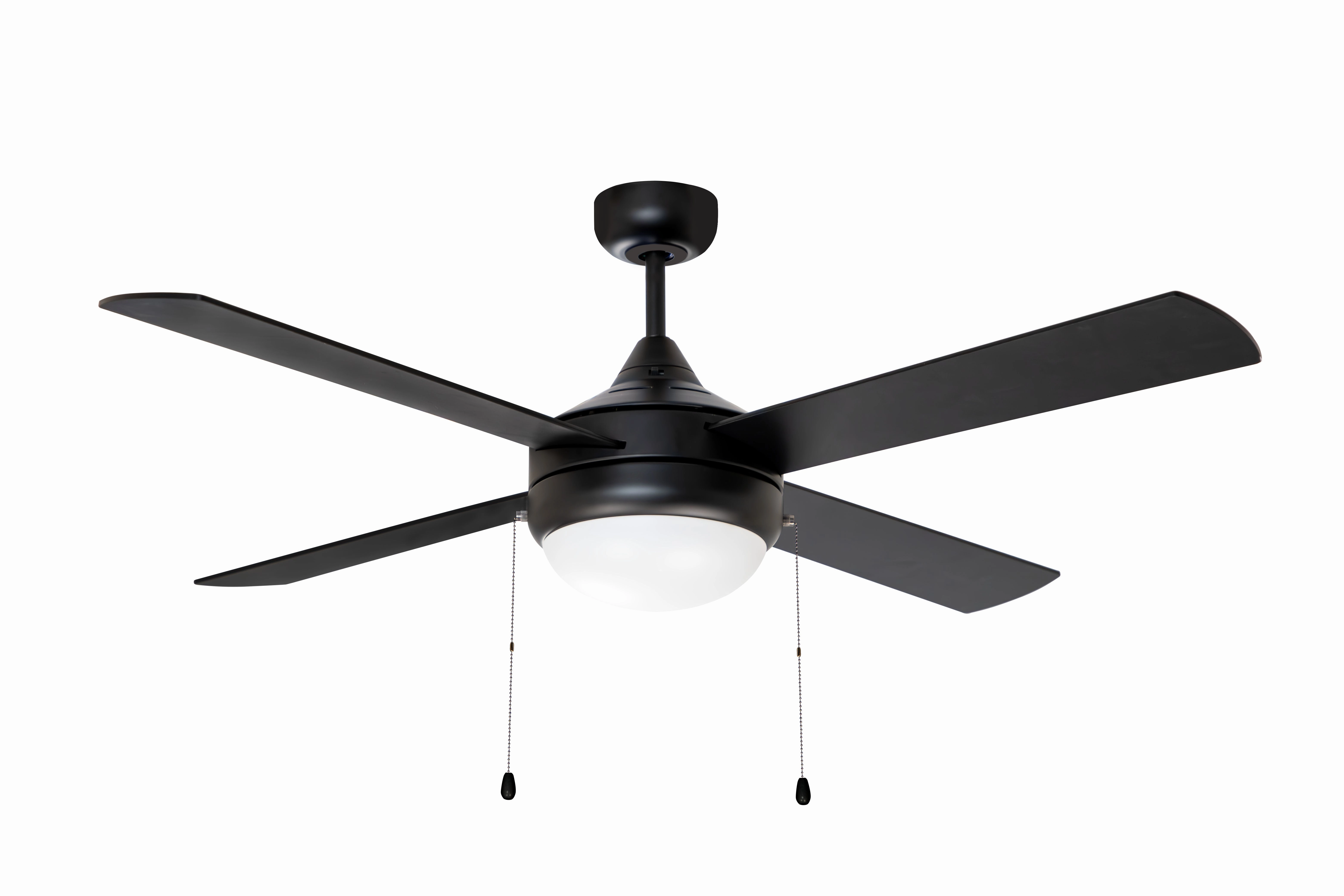 Quattro 52"Ceiling Fan Black medium size fans for home ventilation
