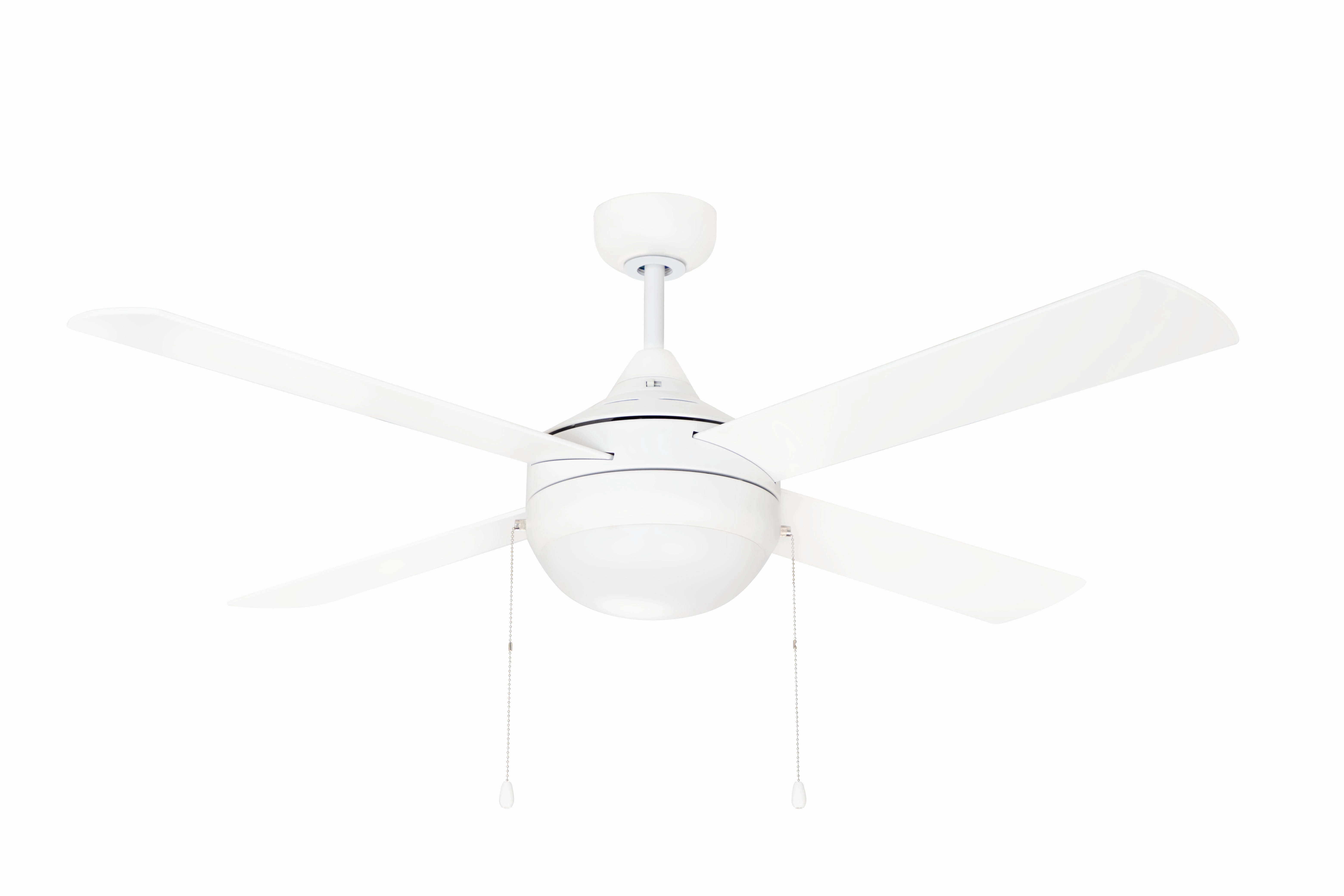 Quattro 52"Ceiling Fan Matte White quiet medium fans for living room use