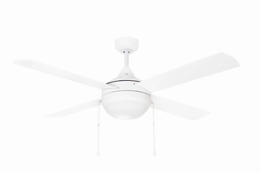 Quattro 52"Ceiling Fan Matte White quiet medium fans for living room use