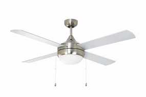 Quattro 52"Ceiling Fan Satin Nickel medium electric fans for multi-room use