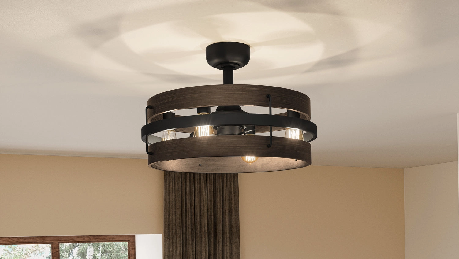 Quoizel Fandelier Four Light Fandelier Matte Black