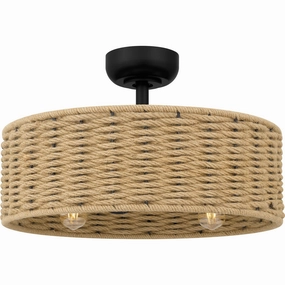 Quoizel Fandelier Four Light Fandelier Matte Black best small fans for home and travel