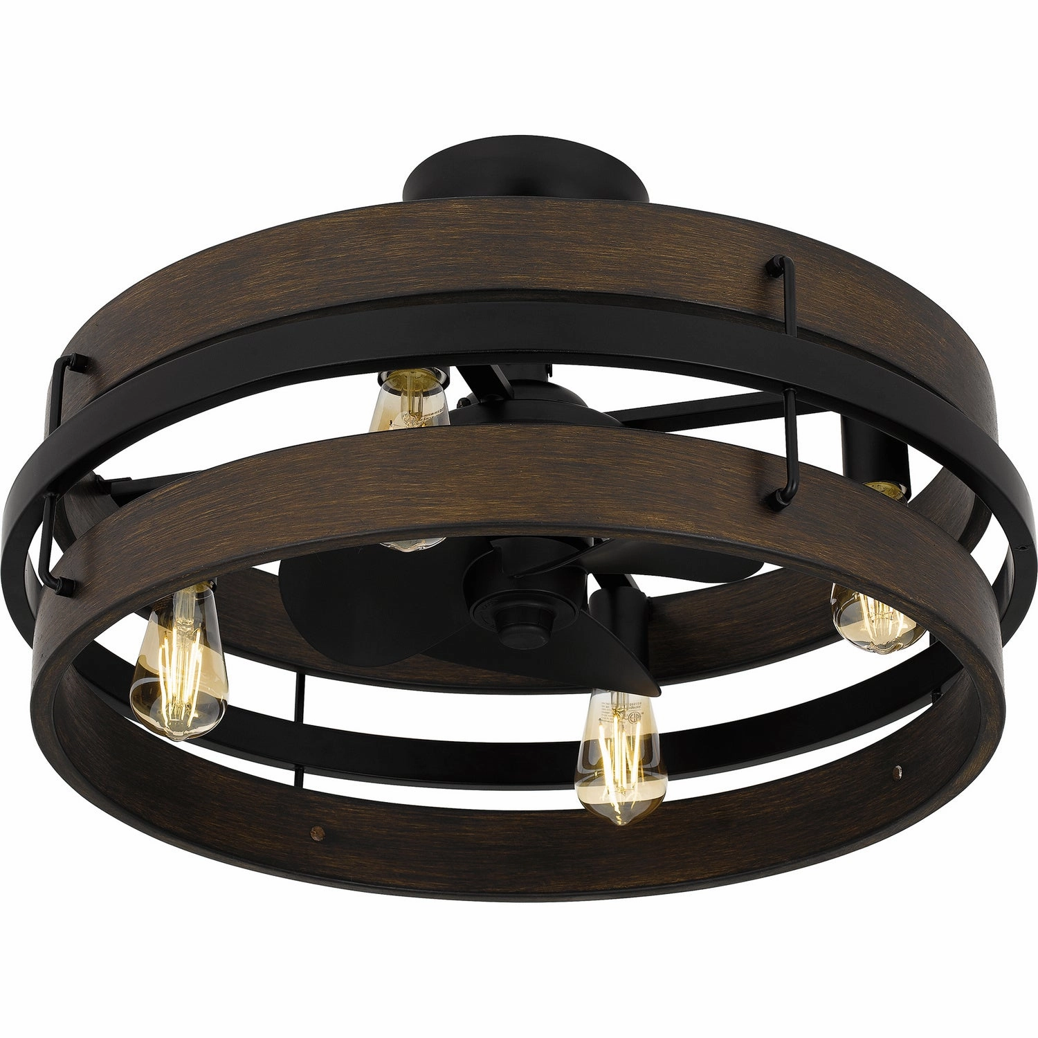 Quoizel Fandelier Four Light Fandelier Matte Black